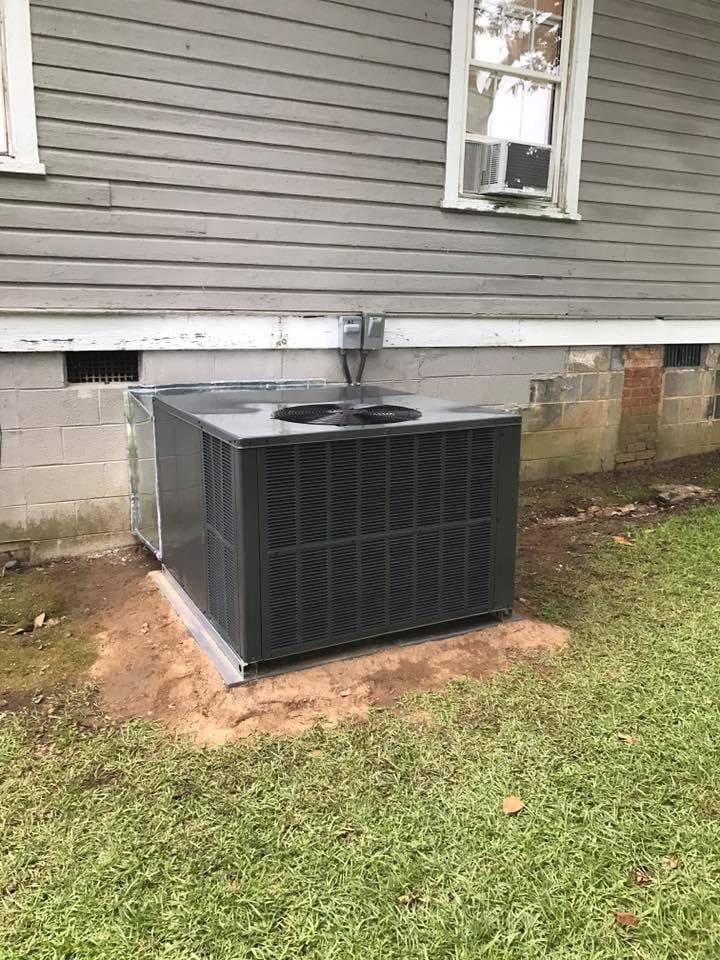 New HVAC package unit installation in Erwin, NC